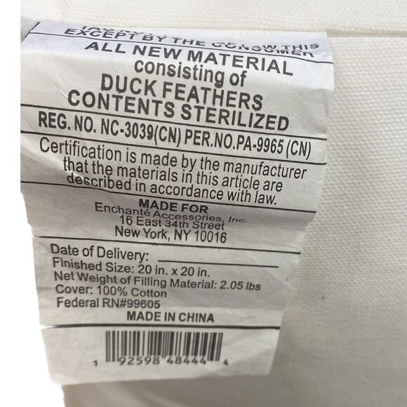 2 Rae Dunn Pillow White  20”x20” Throw PUMPKINS Blue Truck Farmers Market Rustic - Picture 4 of 5